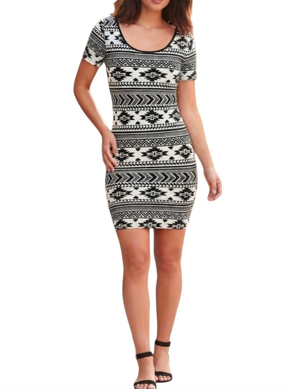 Forever 21 Aztec Print Bodycon Dress Size Medium